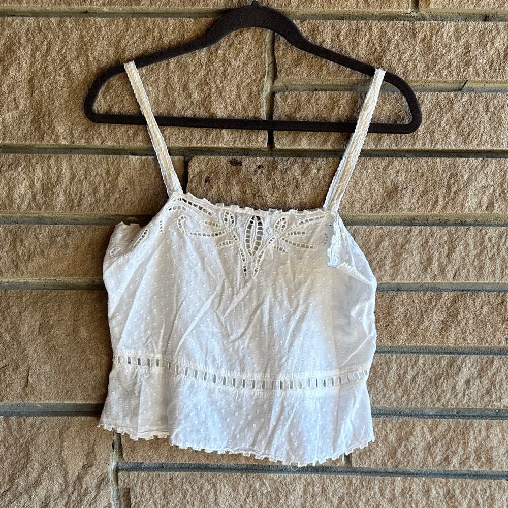 The Kooples Cream Lace Camisole Top